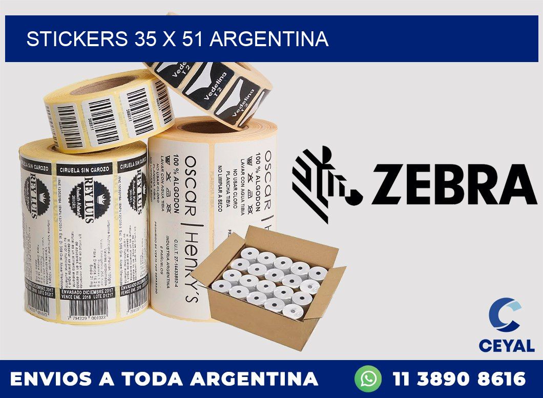 STICKERS 35 x 51 ARGENTINA