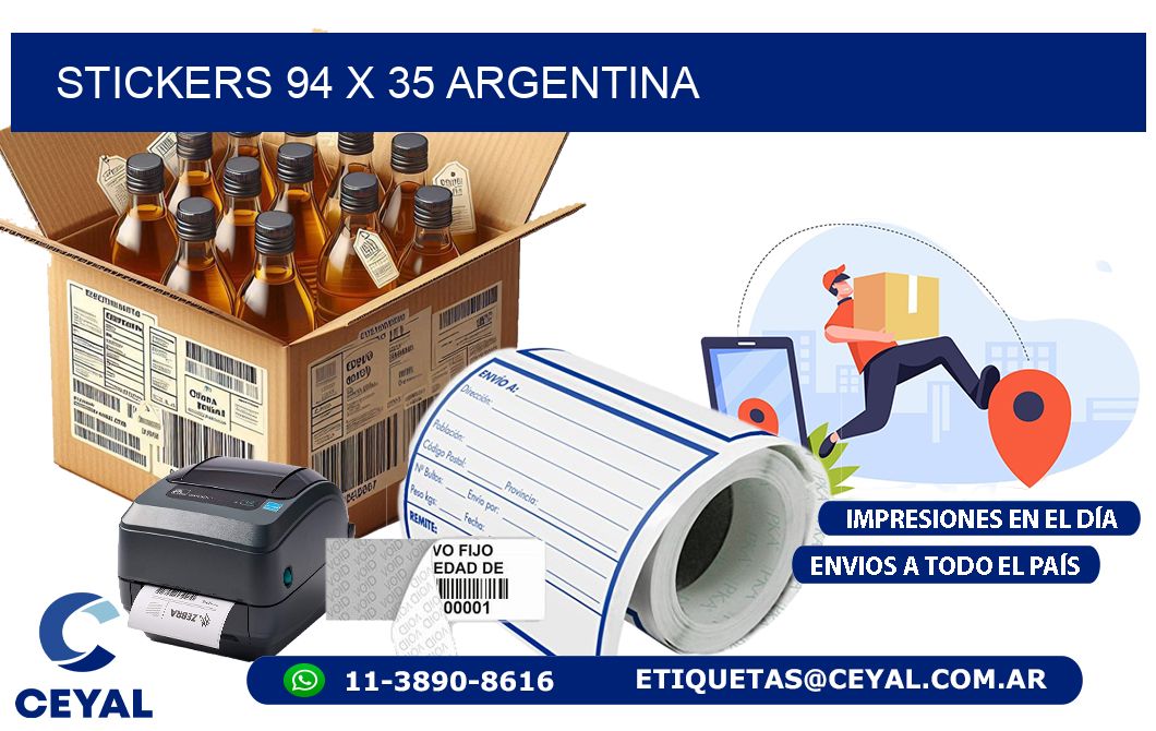 STICKERS 94 x 35 ARGENTINA