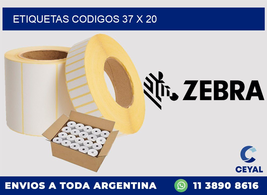 etiquetas codigos 37 x 20