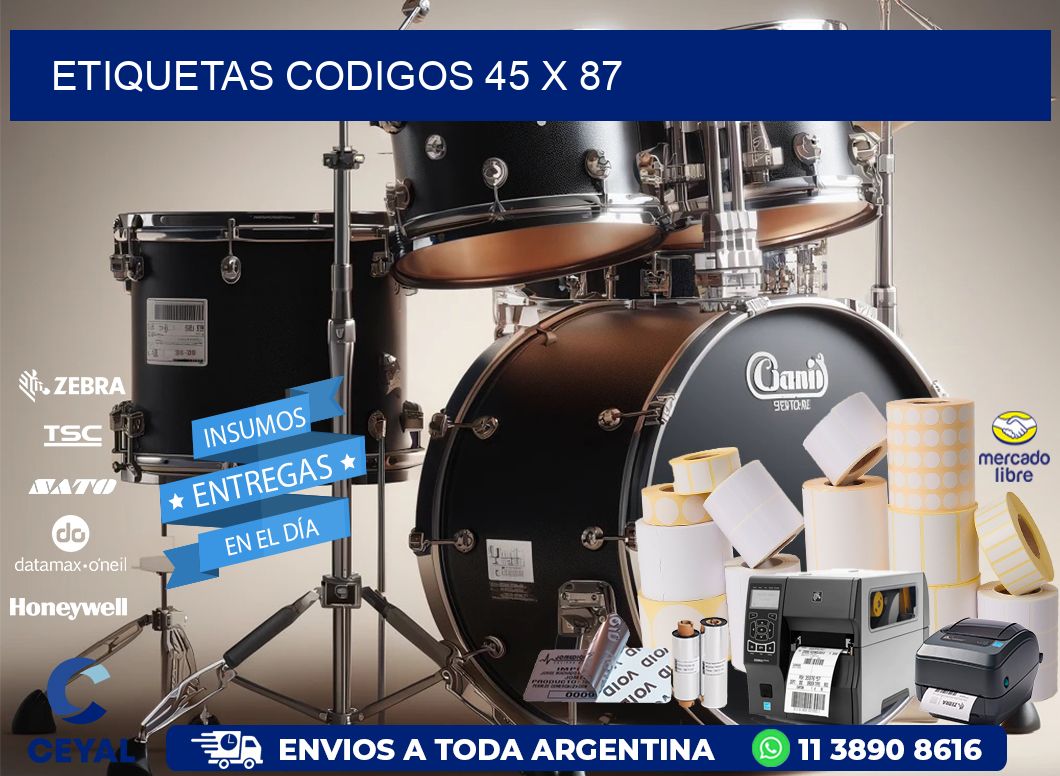 etiquetas codigos 45 x 87