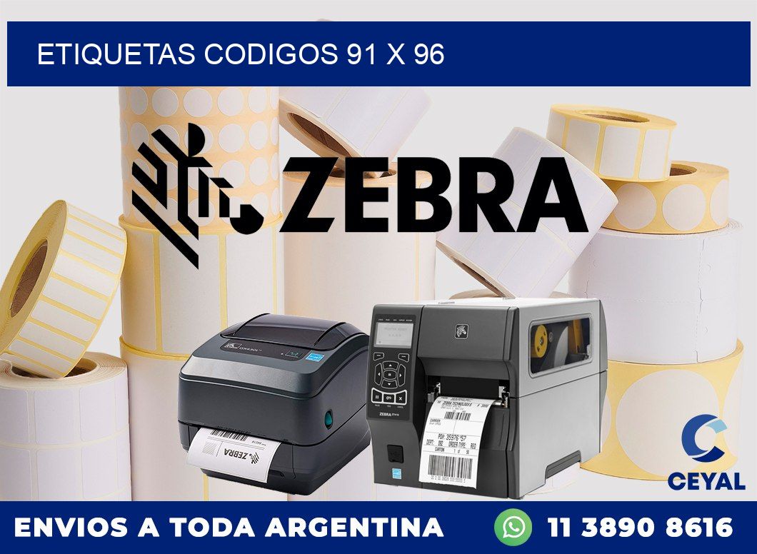 etiquetas codigos 91 x 96