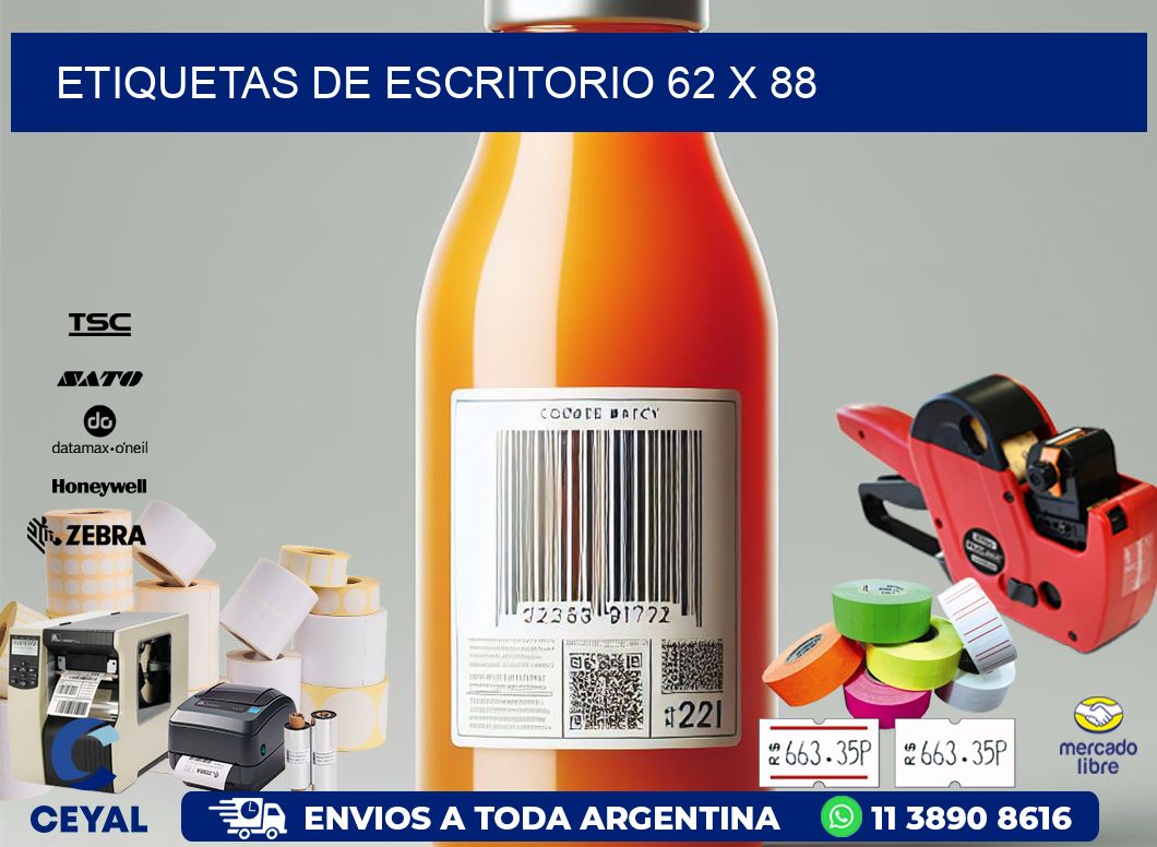 etiquetas de escritorio 62 x 88