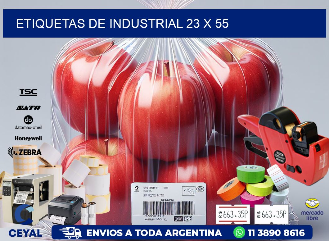 etiquetas de industrial 23 x 55
