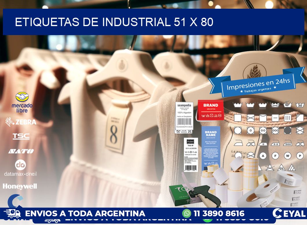 etiquetas de industrial 51 x 80