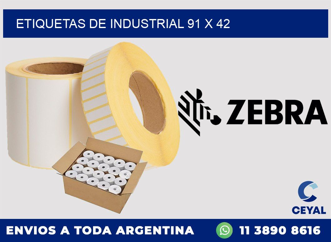 etiquetas de industrial 91 x 42