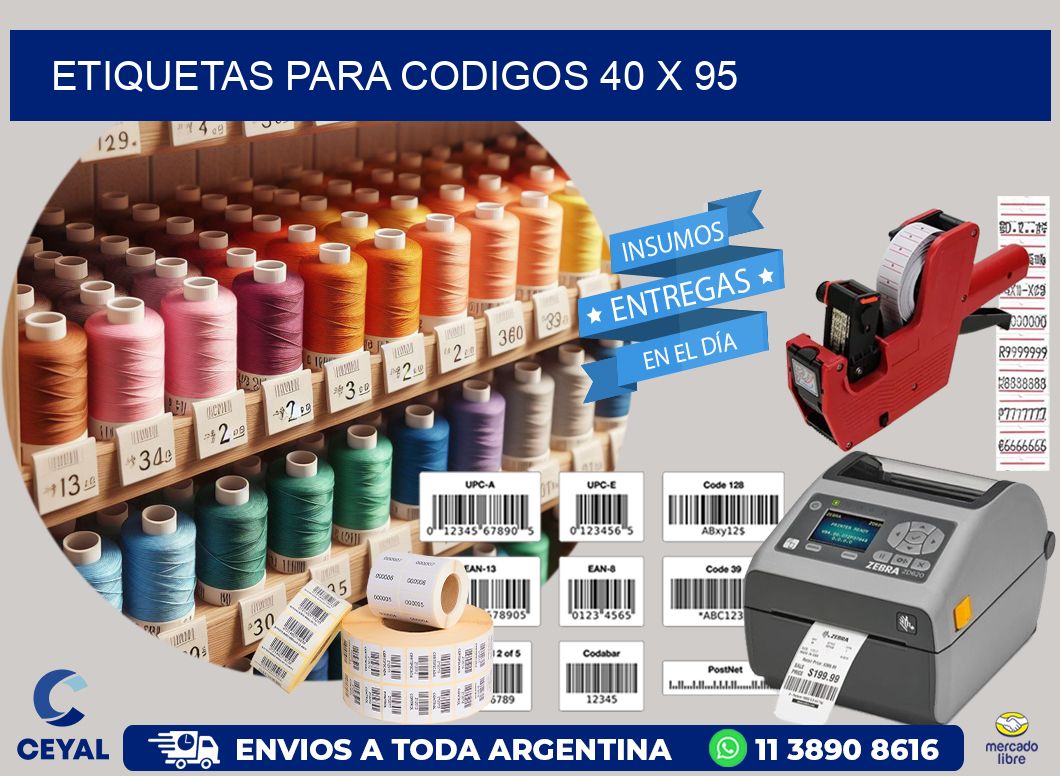 etiquetas para codigos 40 x 95