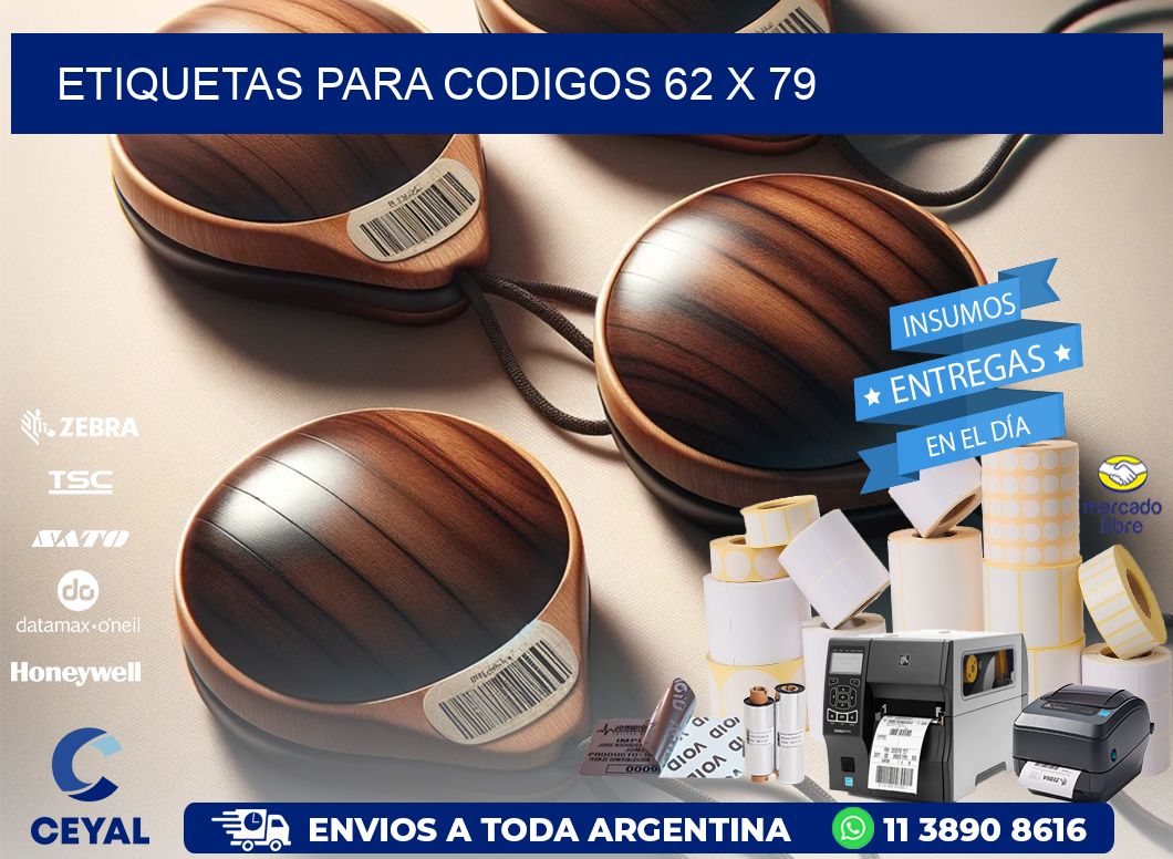 etiquetas para codigos 62 x 79