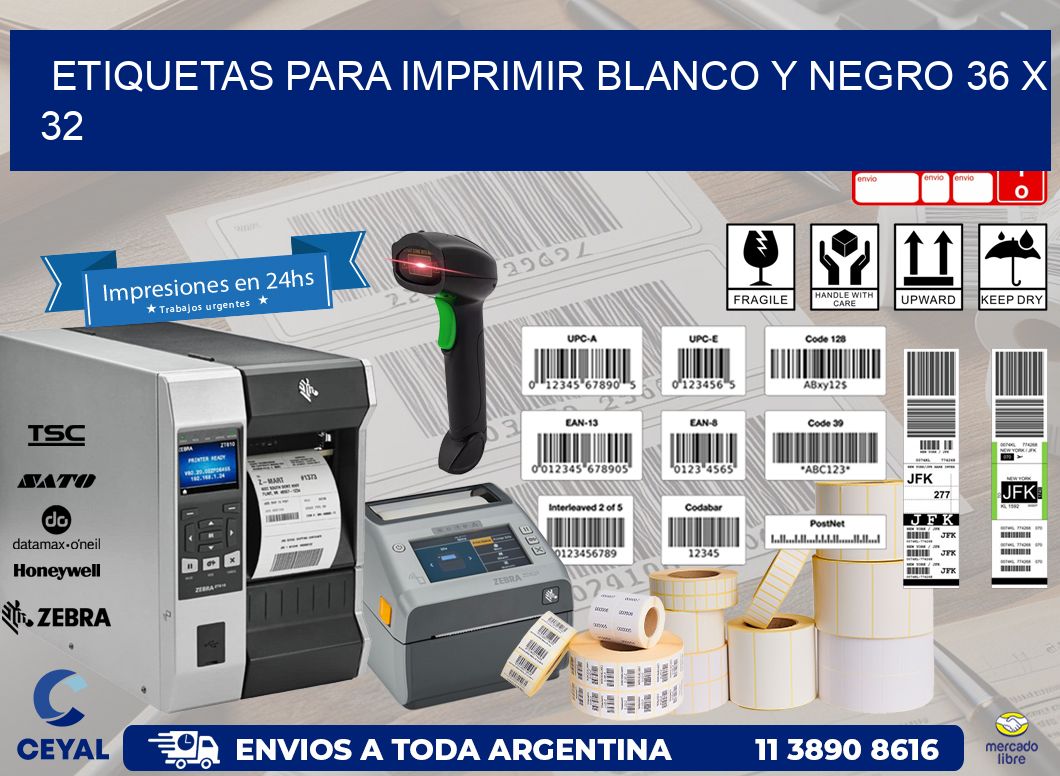 etiquetas para imprimir blanco y negro 36 x 32