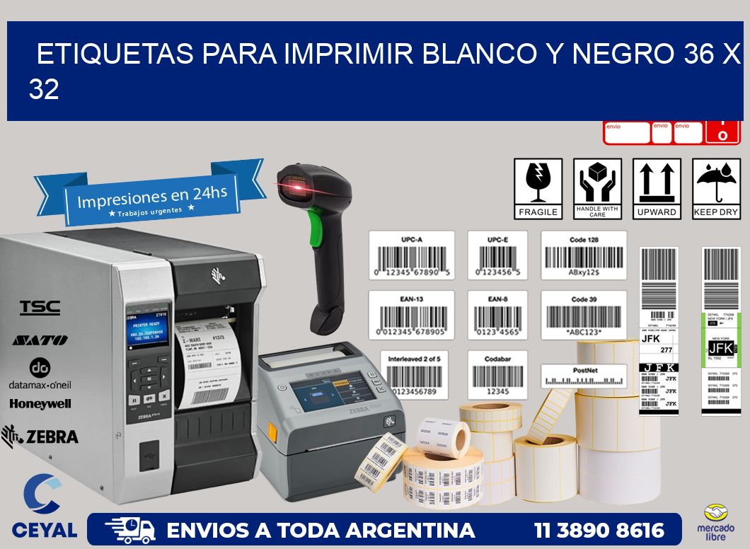 etiquetas para imprimir blanco y negro 36 x 32