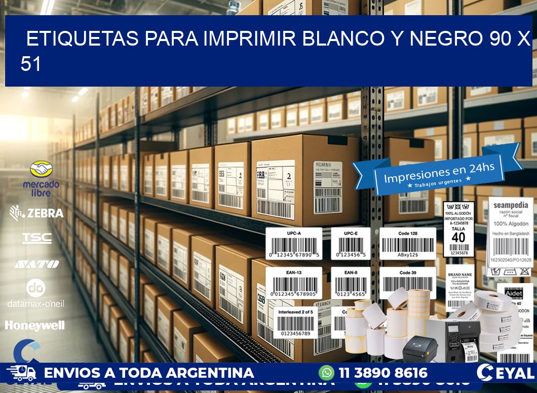 etiquetas para imprimir blanco y negro 90 x 51