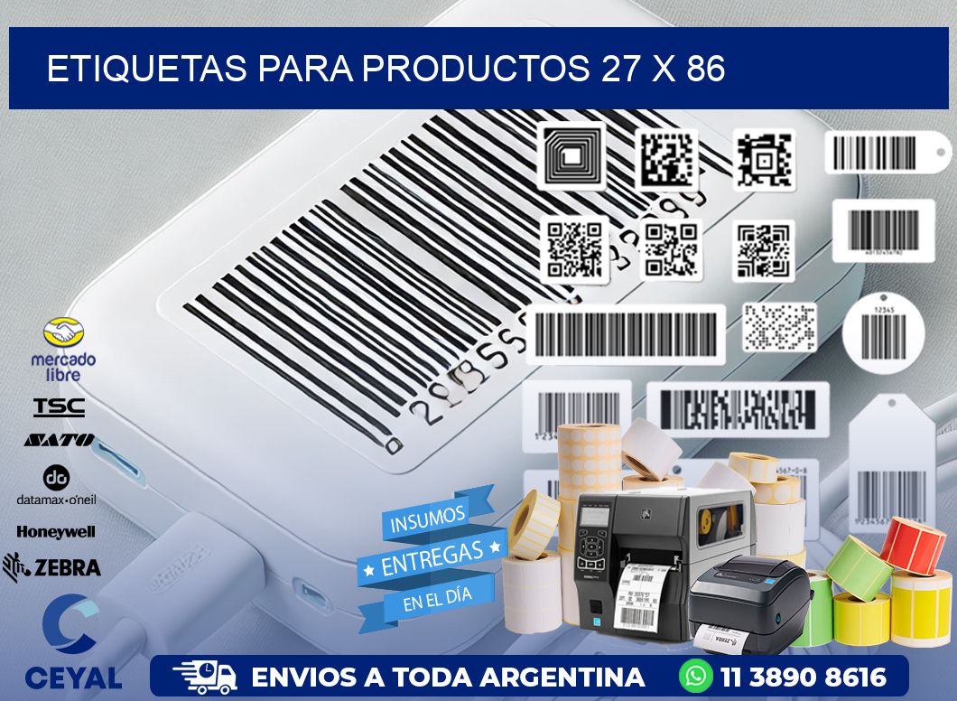 etiquetas para productos 27 x 86