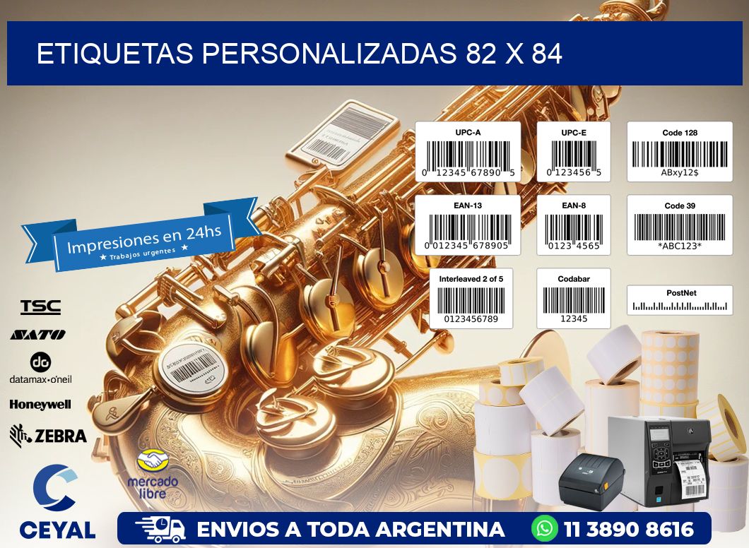 etiquetas personalizadas 82 x 84