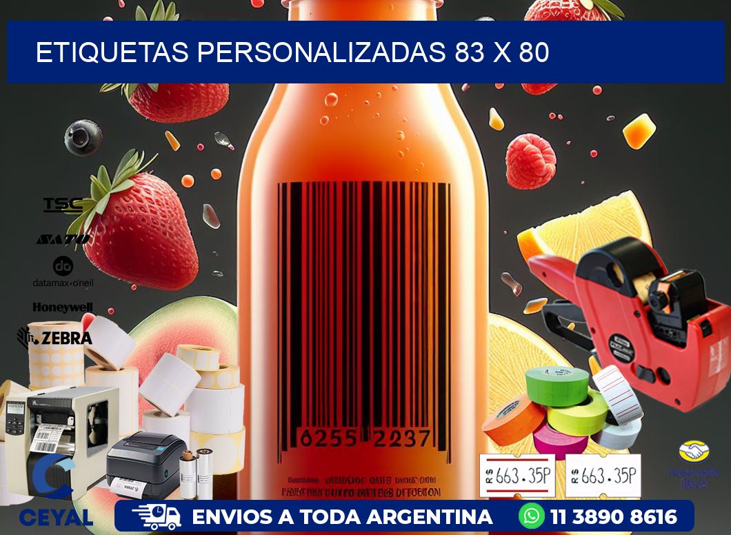 etiquetas personalizadas 83 x 80