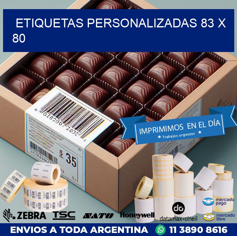etiquetas personalizadas 83 x 80