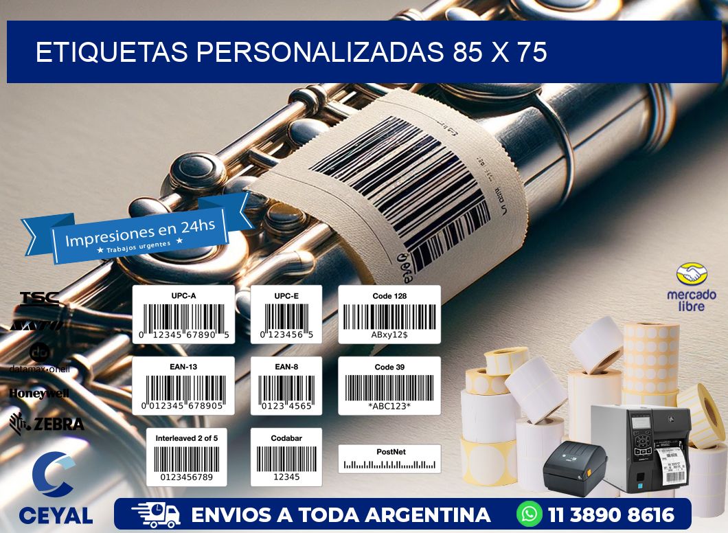 etiquetas personalizadas 85 x 75