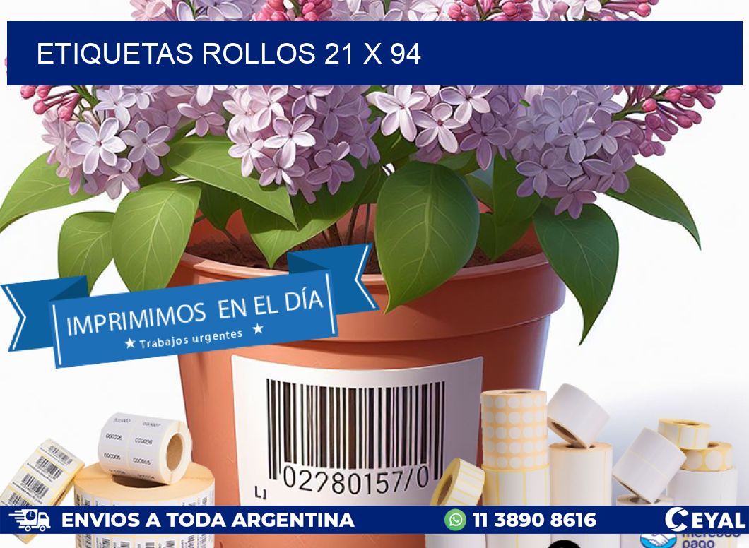 etiquetas rollos 21 x 94