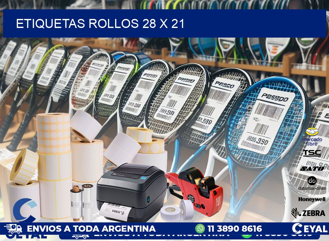 etiquetas rollos 28 x 21
