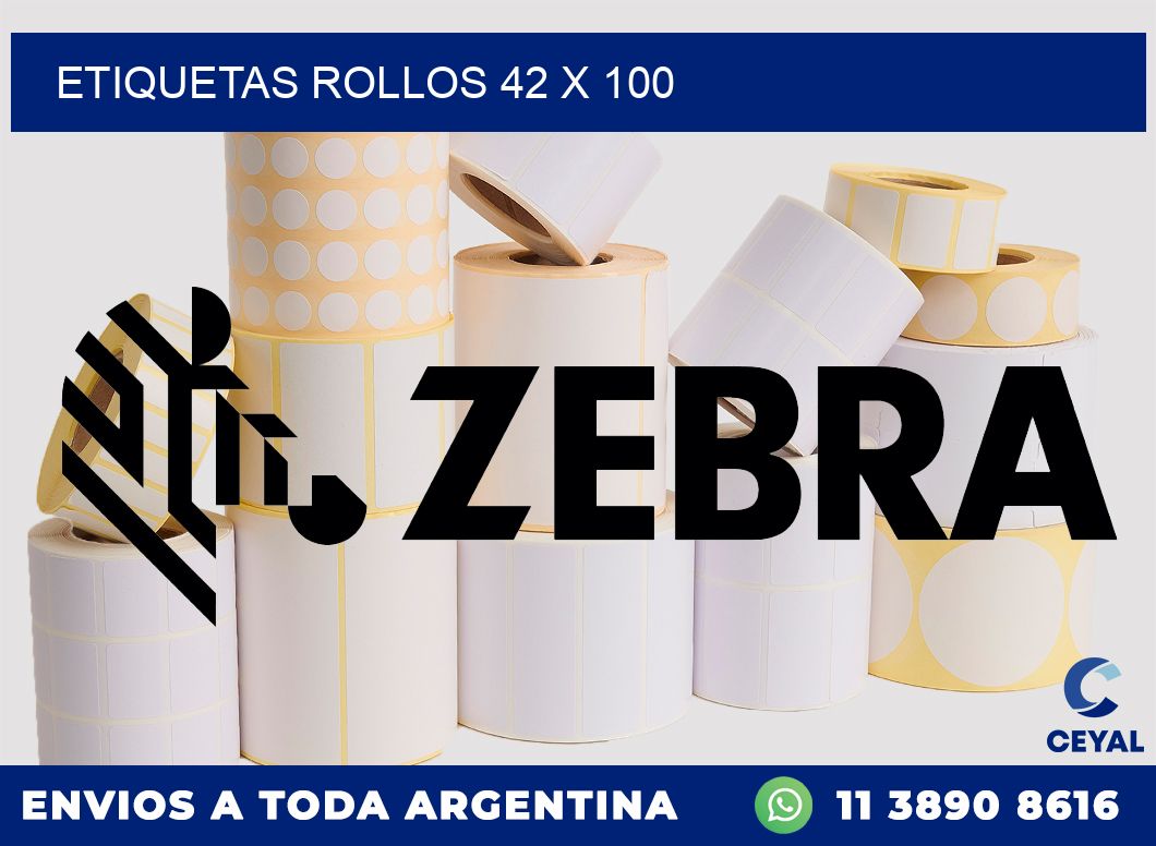 etiquetas rollos 42 x 100