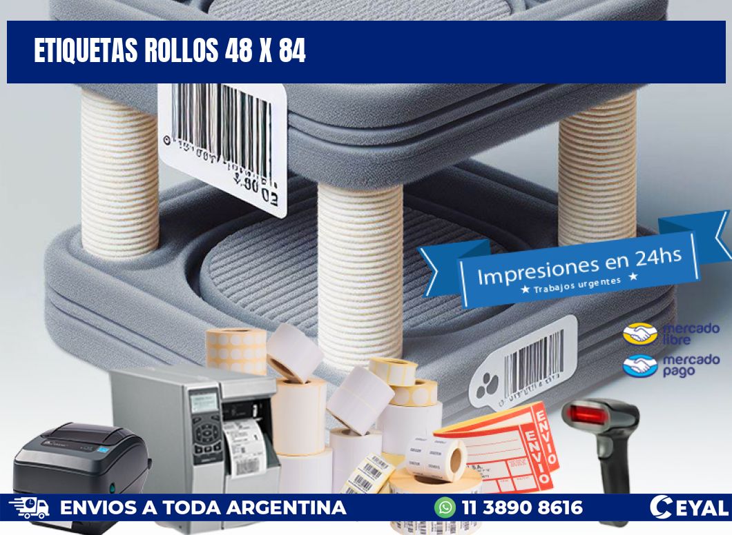 etiquetas rollos 48 x 84