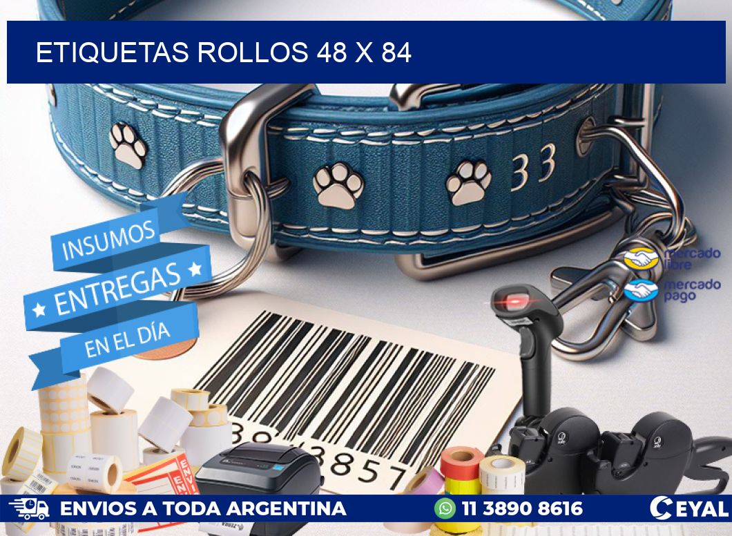 etiquetas rollos 48 x 84