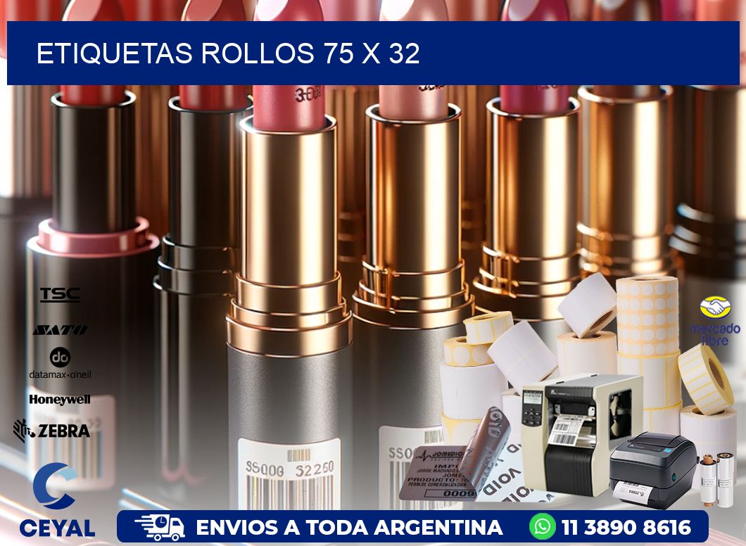 etiquetas rollos 75 x 32