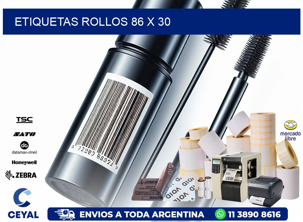 etiquetas rollos 86 x 30
