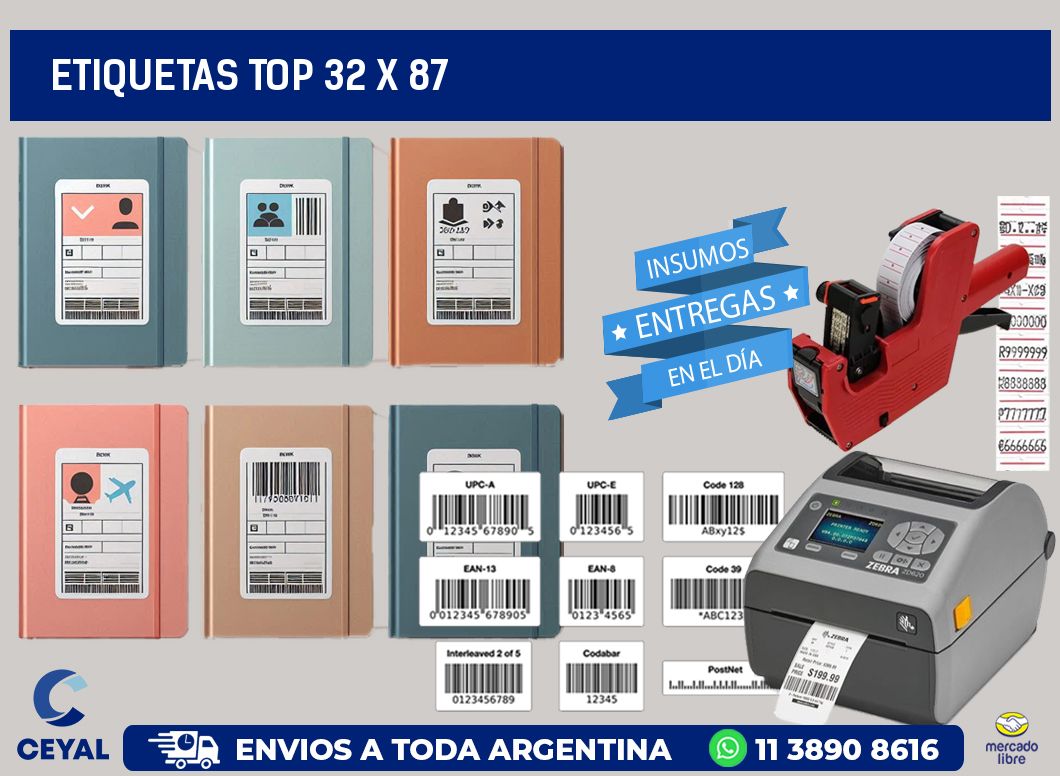 etiquetas top 32 x 87