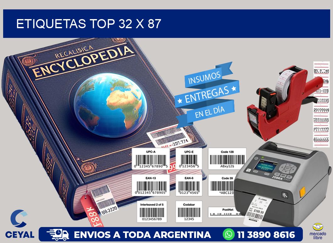 etiquetas top 32 x 87