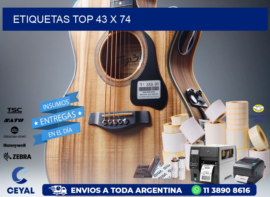 etiquetas top 43 x 74