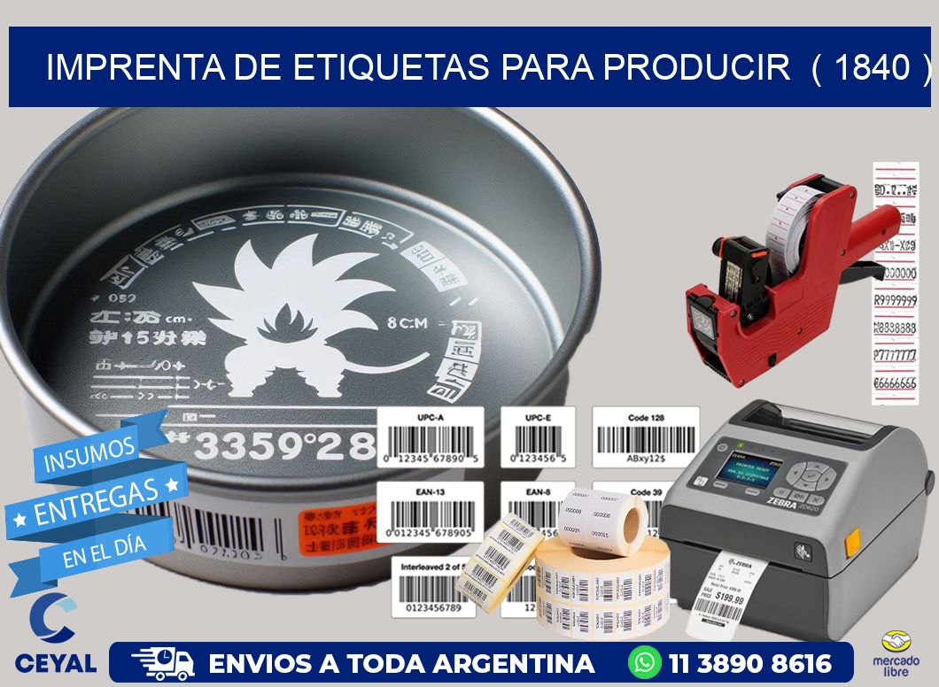 imprenta de etiquetas para producir  ( 1840 )