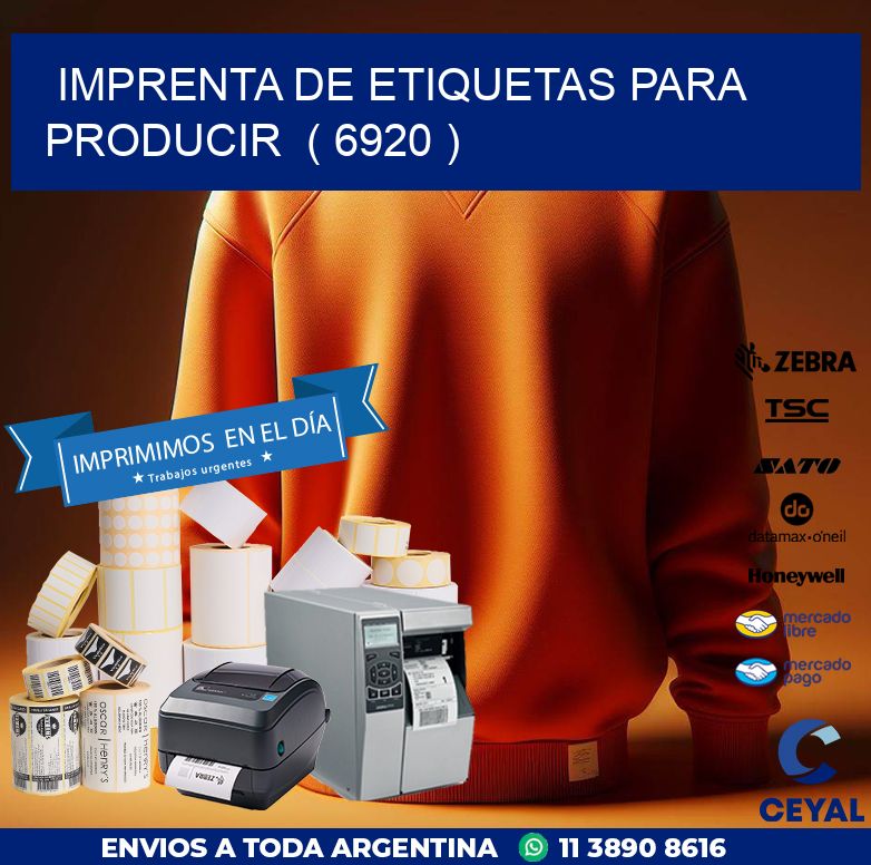 imprenta de etiquetas para producir  ( 6920 )