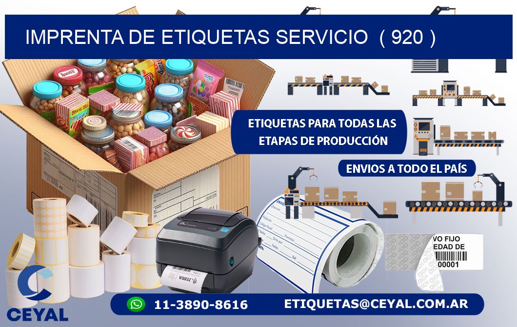 imprenta de etiquetas servicio ( 920 )