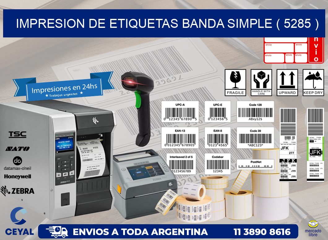 impresion de etiquetas banda simple ( 5285 )