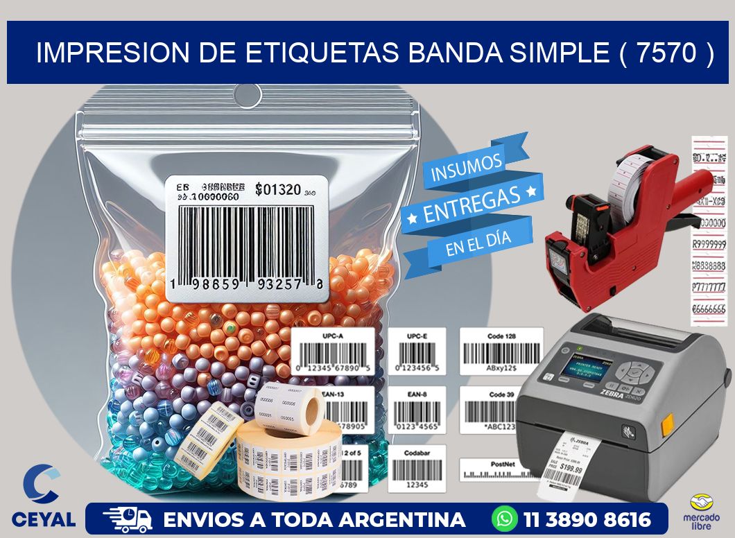 impresion de etiquetas banda simple ( 7570 )