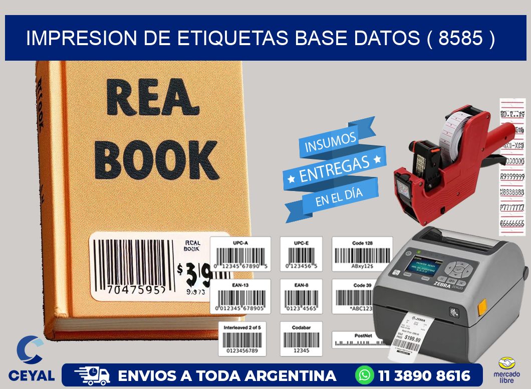 impresion de etiquetas base datos ( 8585 )
