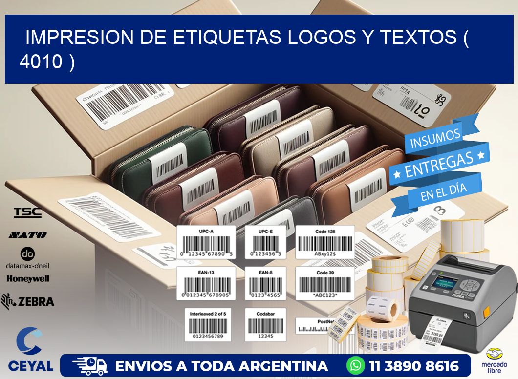 impresion de etiquetas logos y textos ( 4010 )