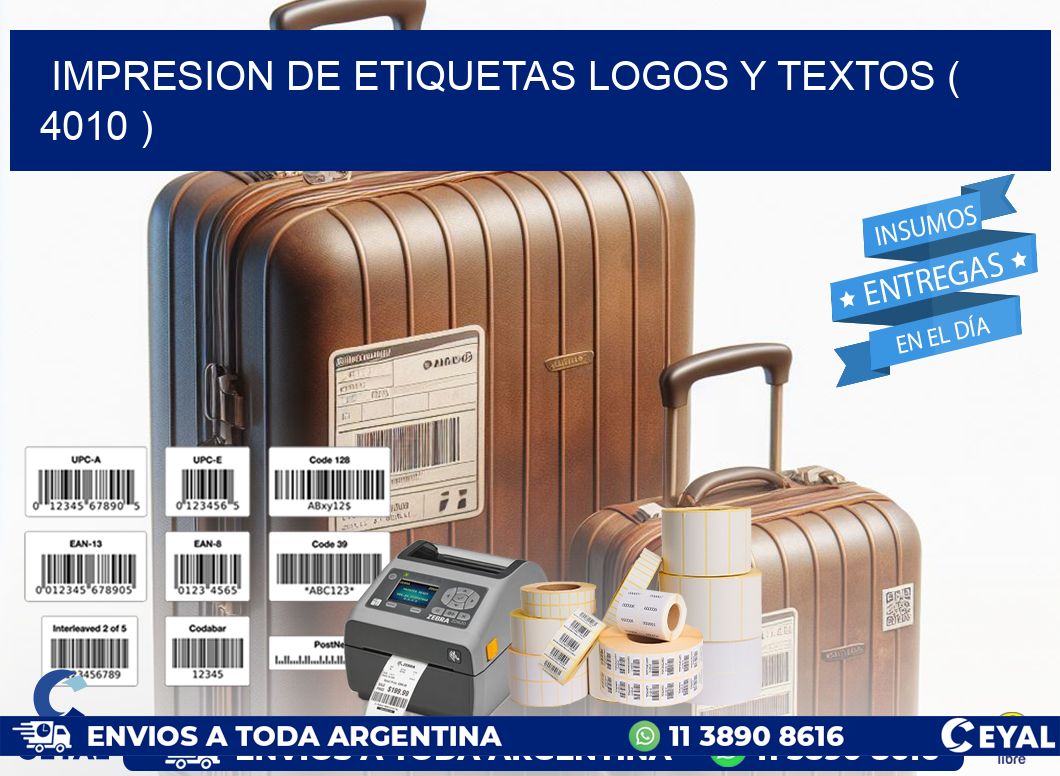 impresion de etiquetas logos y textos ( 4010 )