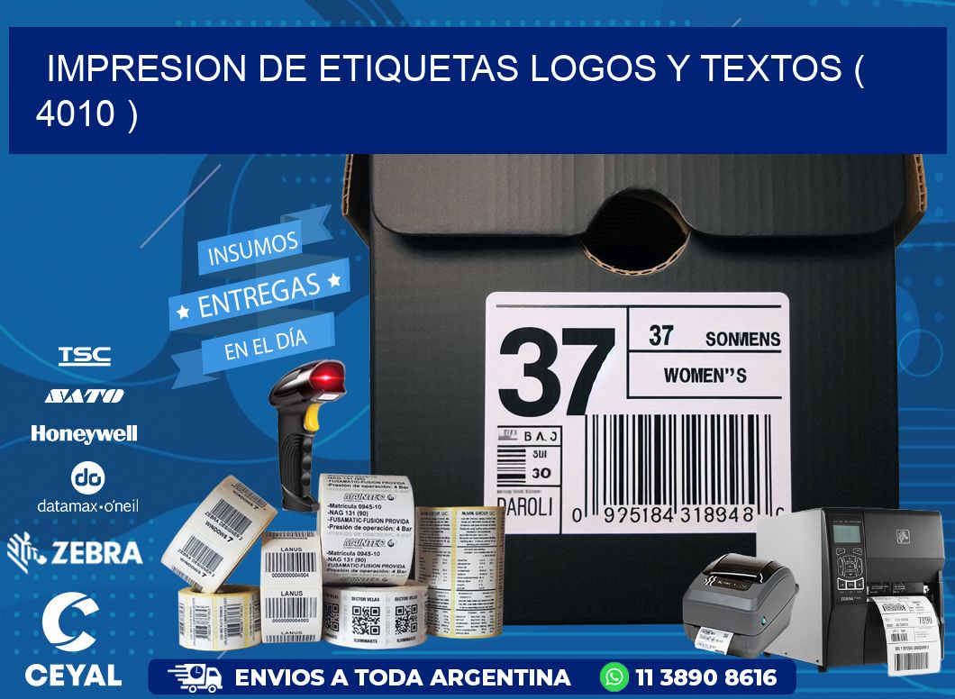 impresion de etiquetas logos y textos ( 4010 )