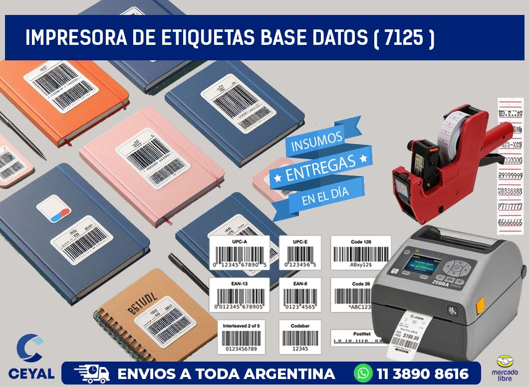 impresora de etiquetas base datos ( 7125 )