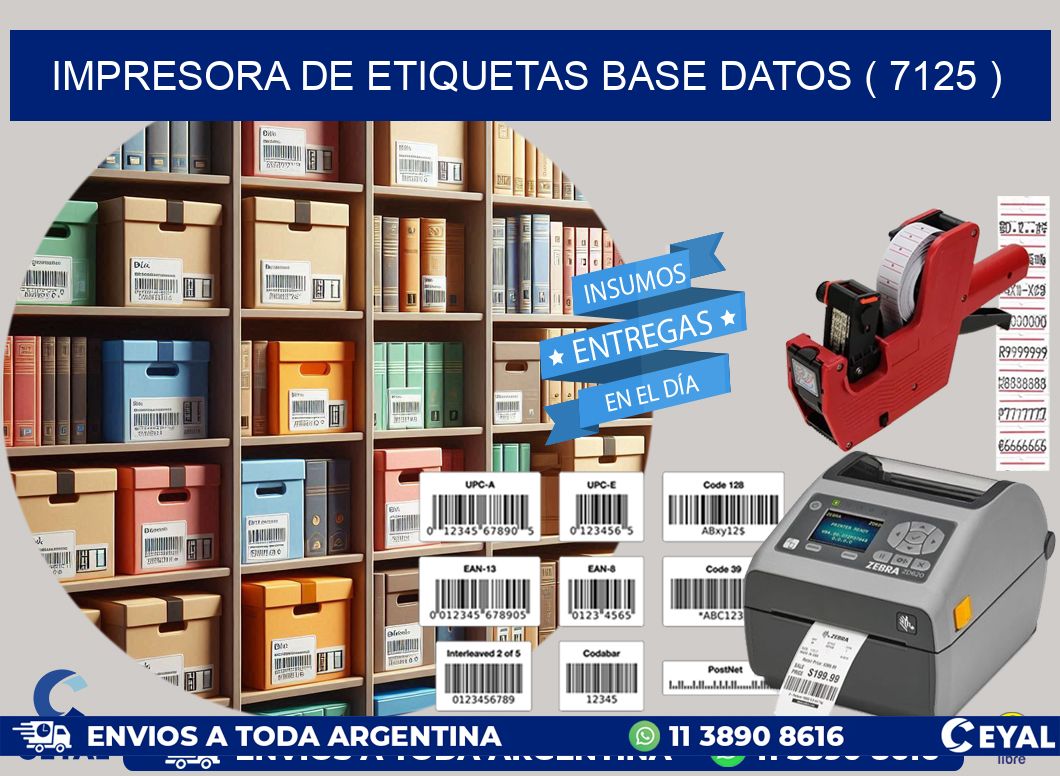 impresora de etiquetas base datos ( 7125 )