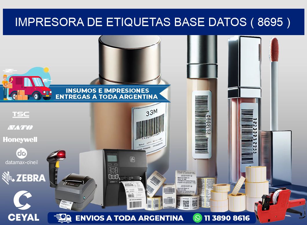 impresora de etiquetas base datos ( 8695 )