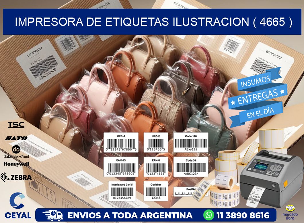 impresora de etiquetas ilustracion ( 4665 )