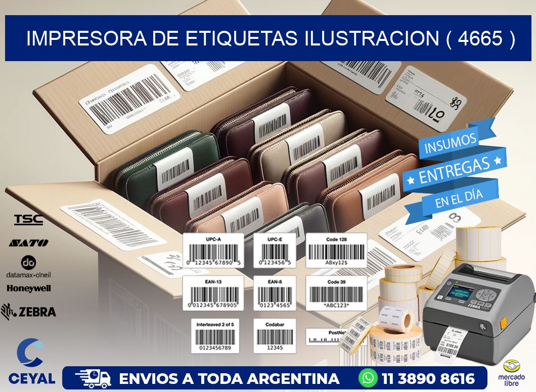 impresora de etiquetas ilustracion ( 4665 )