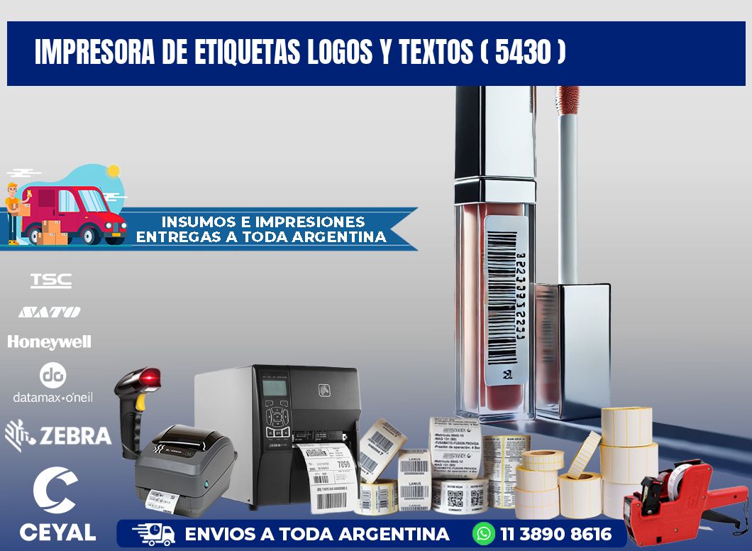 impresora de etiquetas logos y textos ( 5430 )