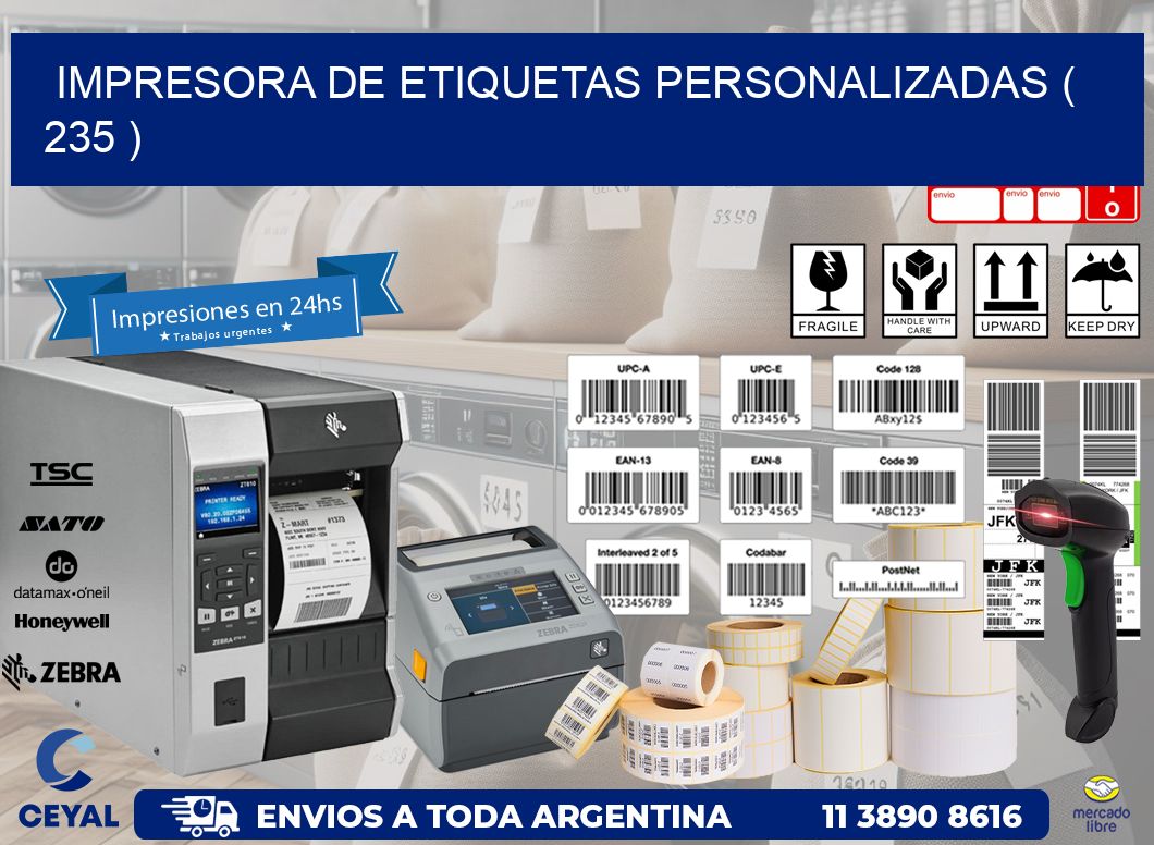 impresora de etiquetas personalizadas ( 235 )