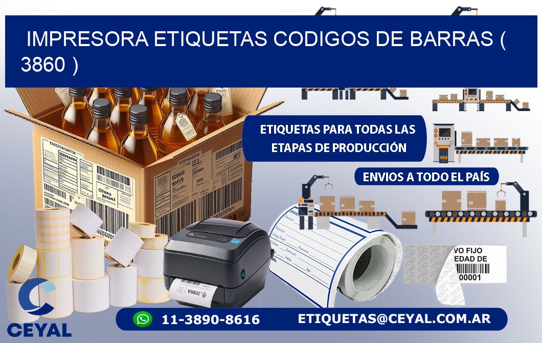 impresora etiquetas codigos de barras ( 3860 )