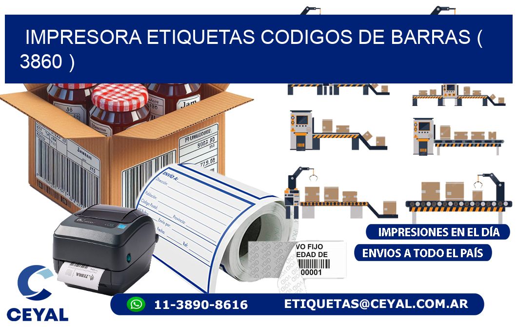 impresora etiquetas codigos de barras ( 3860 )