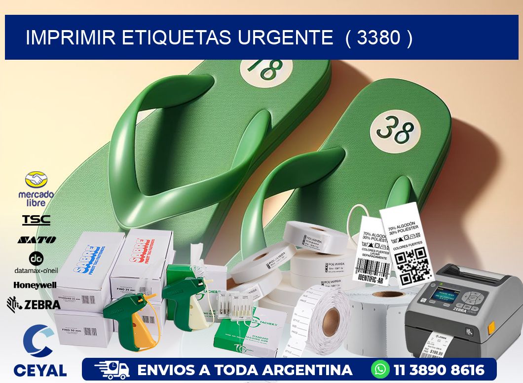 imprimir etiquetas urgente ( 3380 )