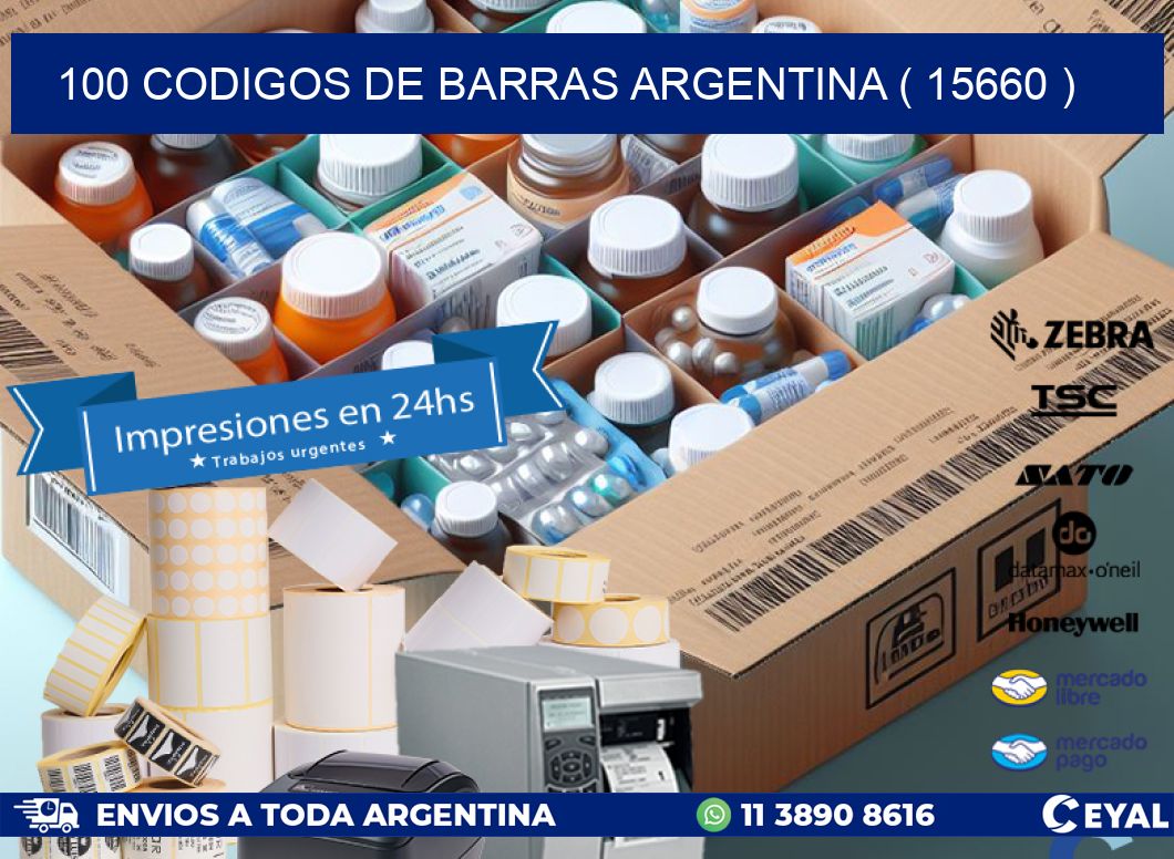 100 codigos de barras argentina ( 15660 )