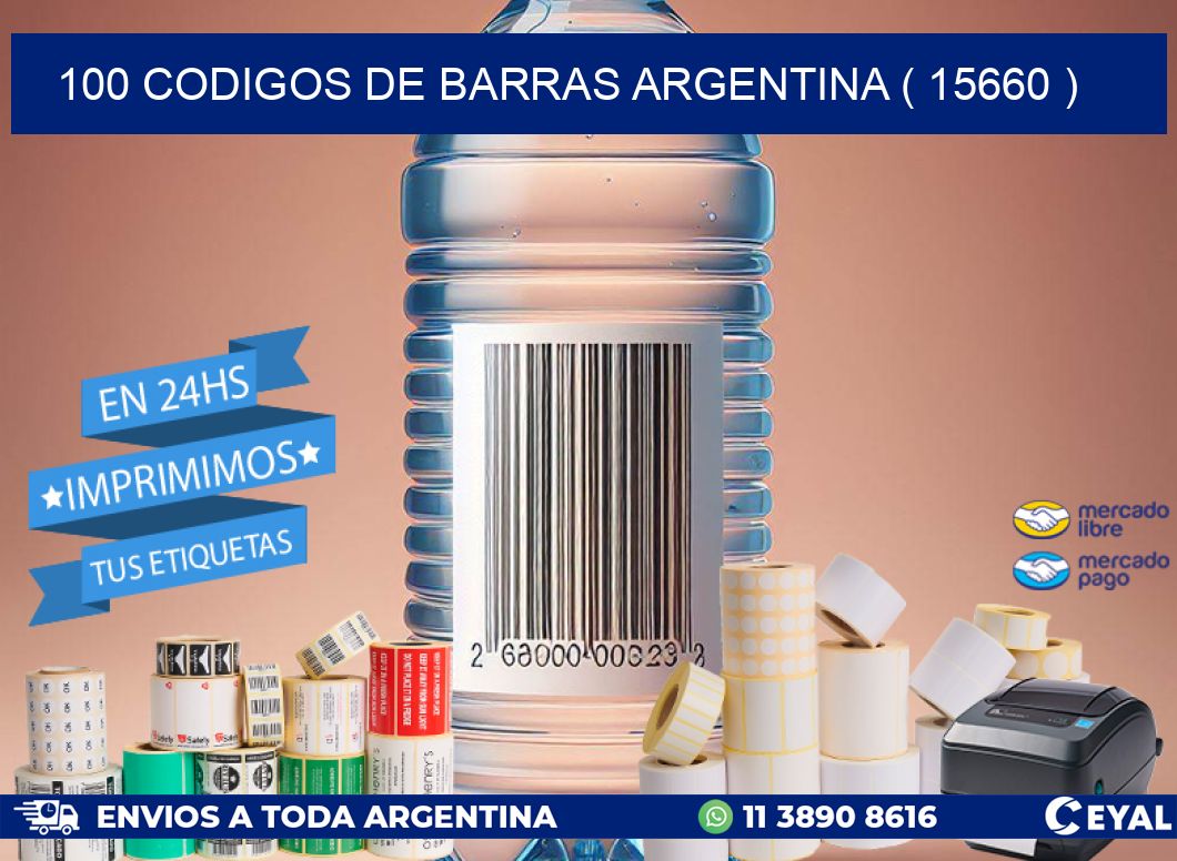 100 codigos de barras argentina ( 15660 )